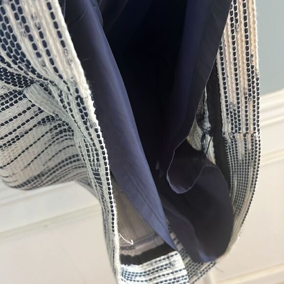 J. Crew beautiful sleeveless textured black & cream midi dress Women’s 4 - Picture 13 of 15